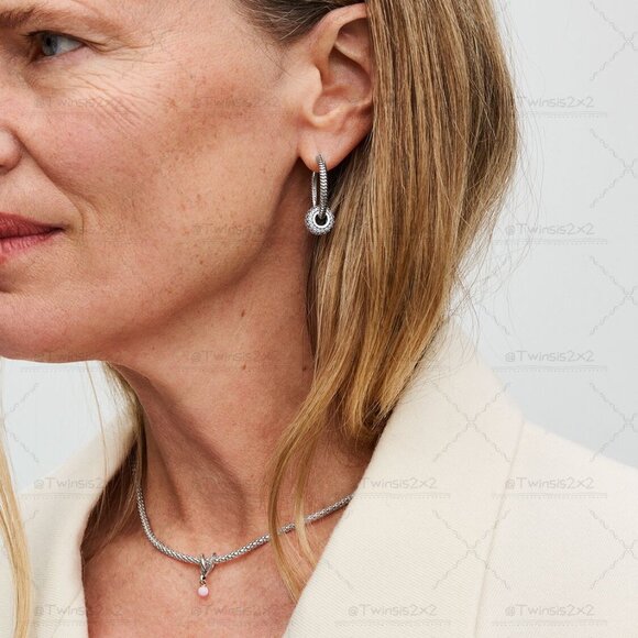 Pandora Two-tone Wrapped Heart Charm - Picture 5 of 5